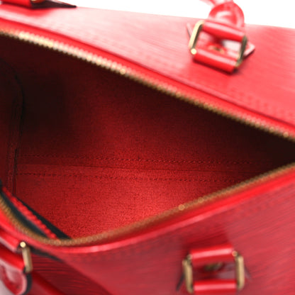 Louis Vuitton Epi Speedy 25 Castillan Red 5 of 15