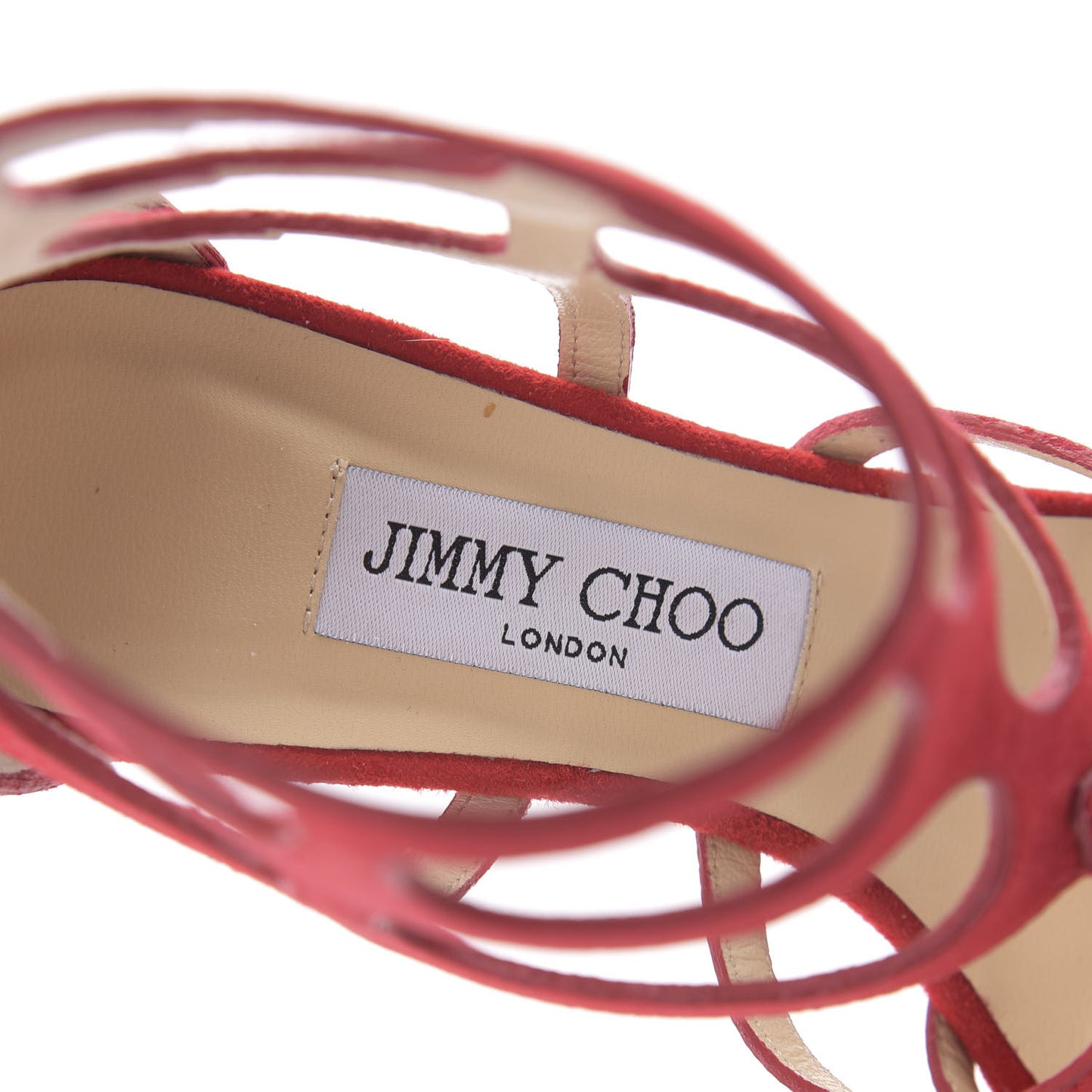 Suede Ren 35 Sandals 38.5 Red