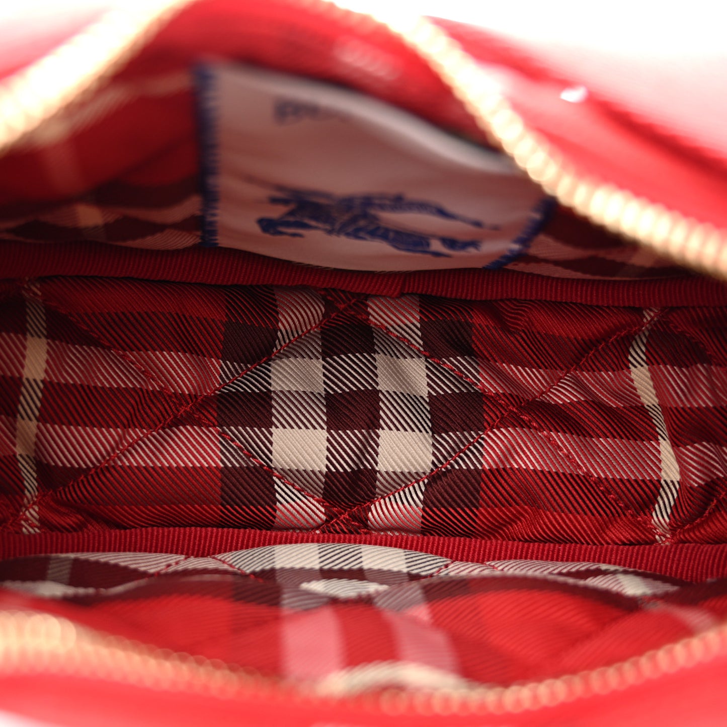 Nylon Horseshoe Crossbody Bag Crayon Red