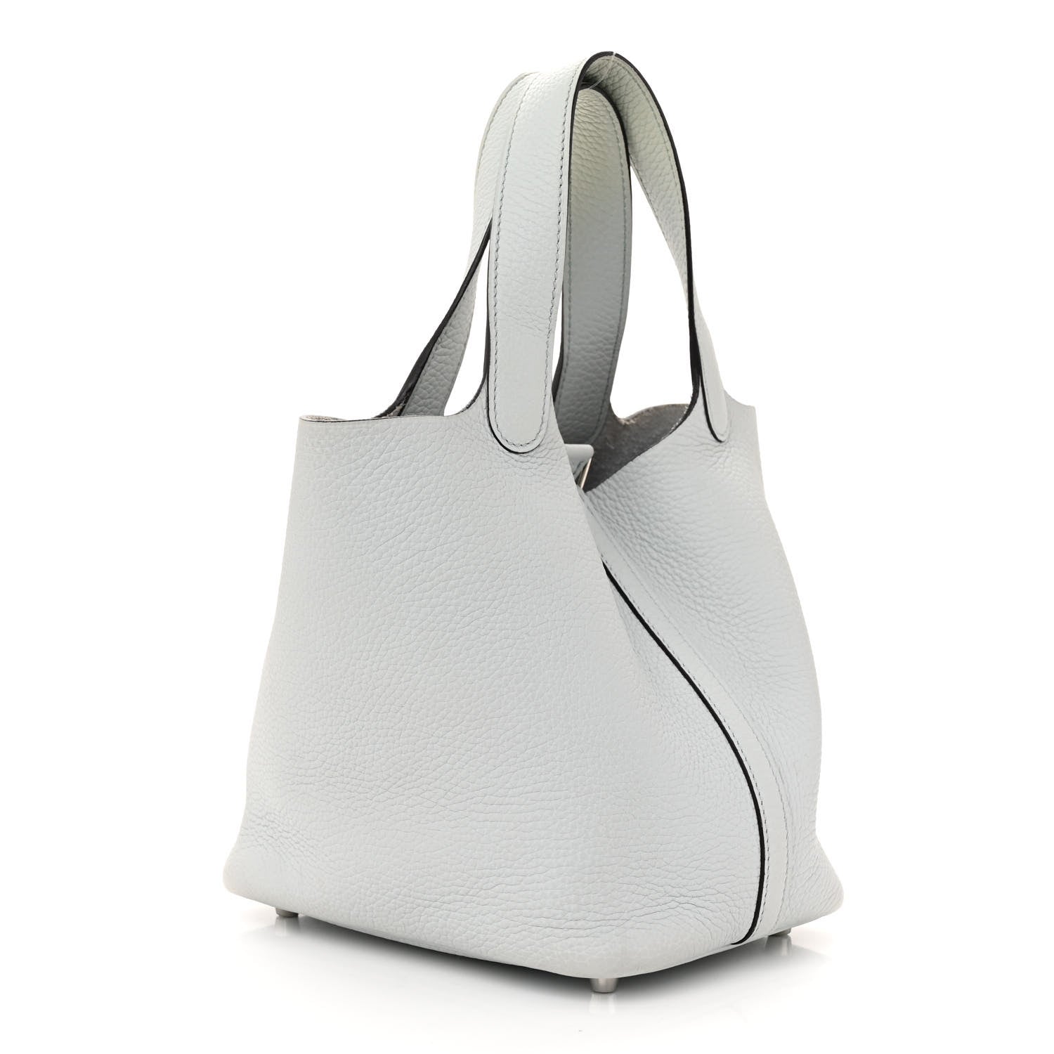 Hermes Taurillon Clemence Picotin Lock 18 PM Bleu Pale 3 of 11