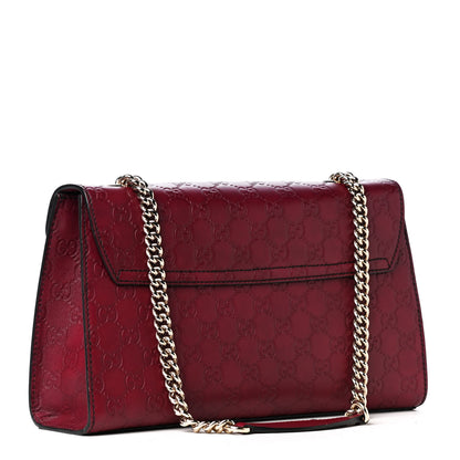Gucci Soft Guccissima Medium Emily Chain Shoulder Bag Classic Ruby 3 of 5