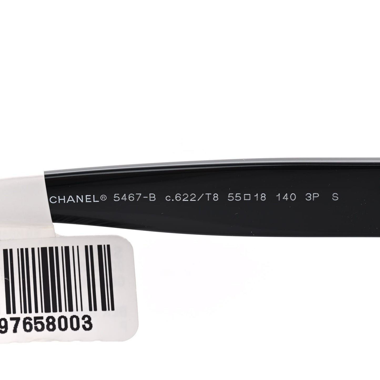 Acetate Strass Polarized Pilot Sunglasses 5467-B Black