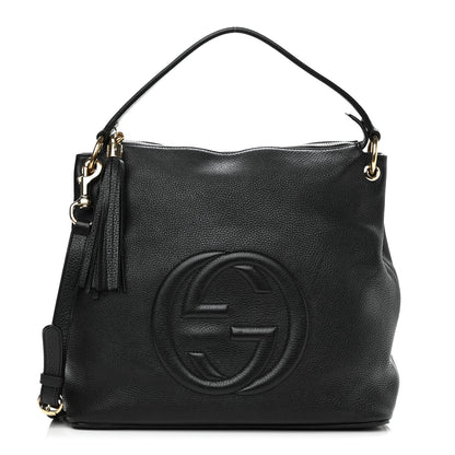 Gucci Pebbled Calfskin Large Soho Hobo Black 1 of 12