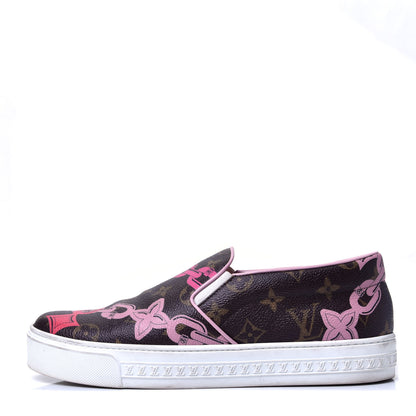 Louis Vuitton Monogram Bay Slip On Harbor Sneakers 39.5 Rose Ballerine Poppy 1 of 10