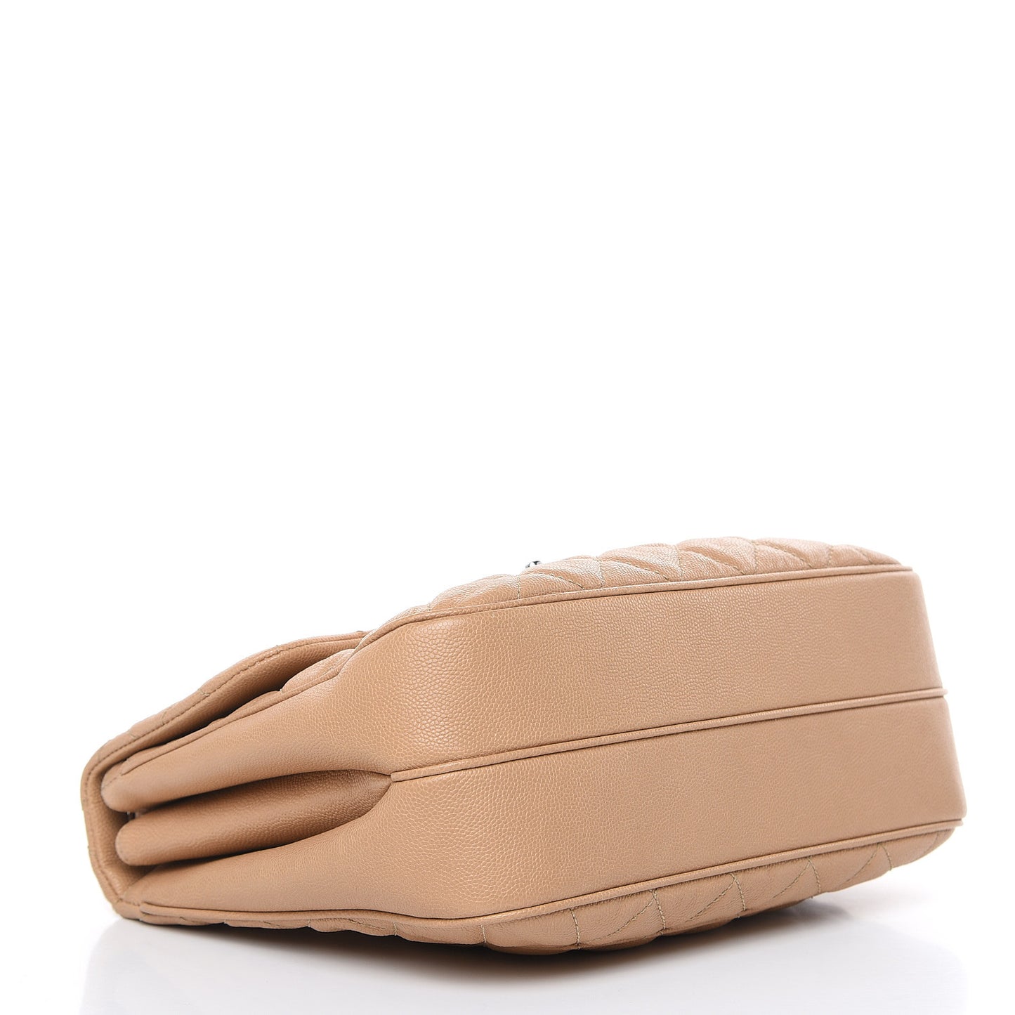 Caviar Quilted Large Urban Companion Flap Beige
