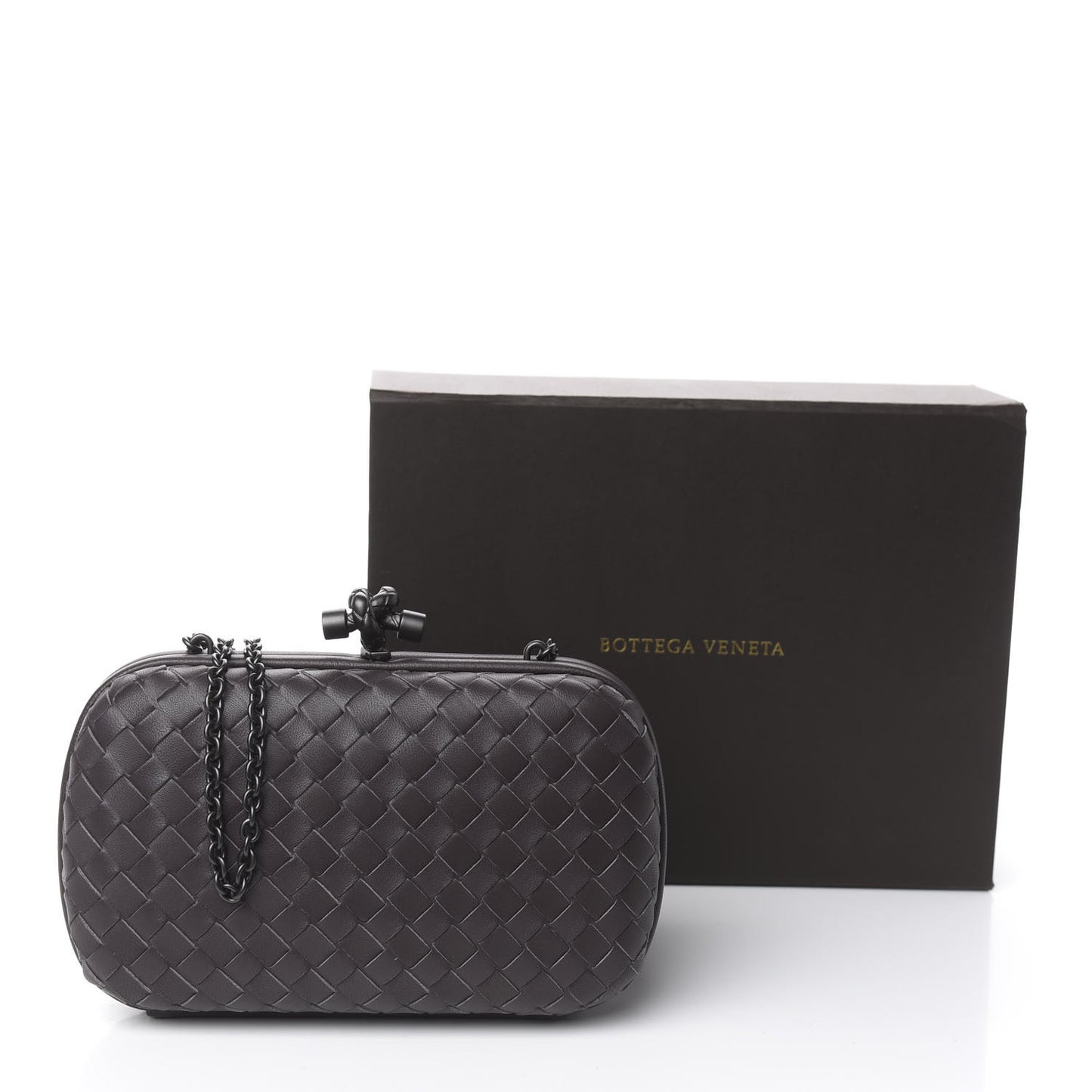Nappa Intrecciato Chain Knot Clutch Quetsche
