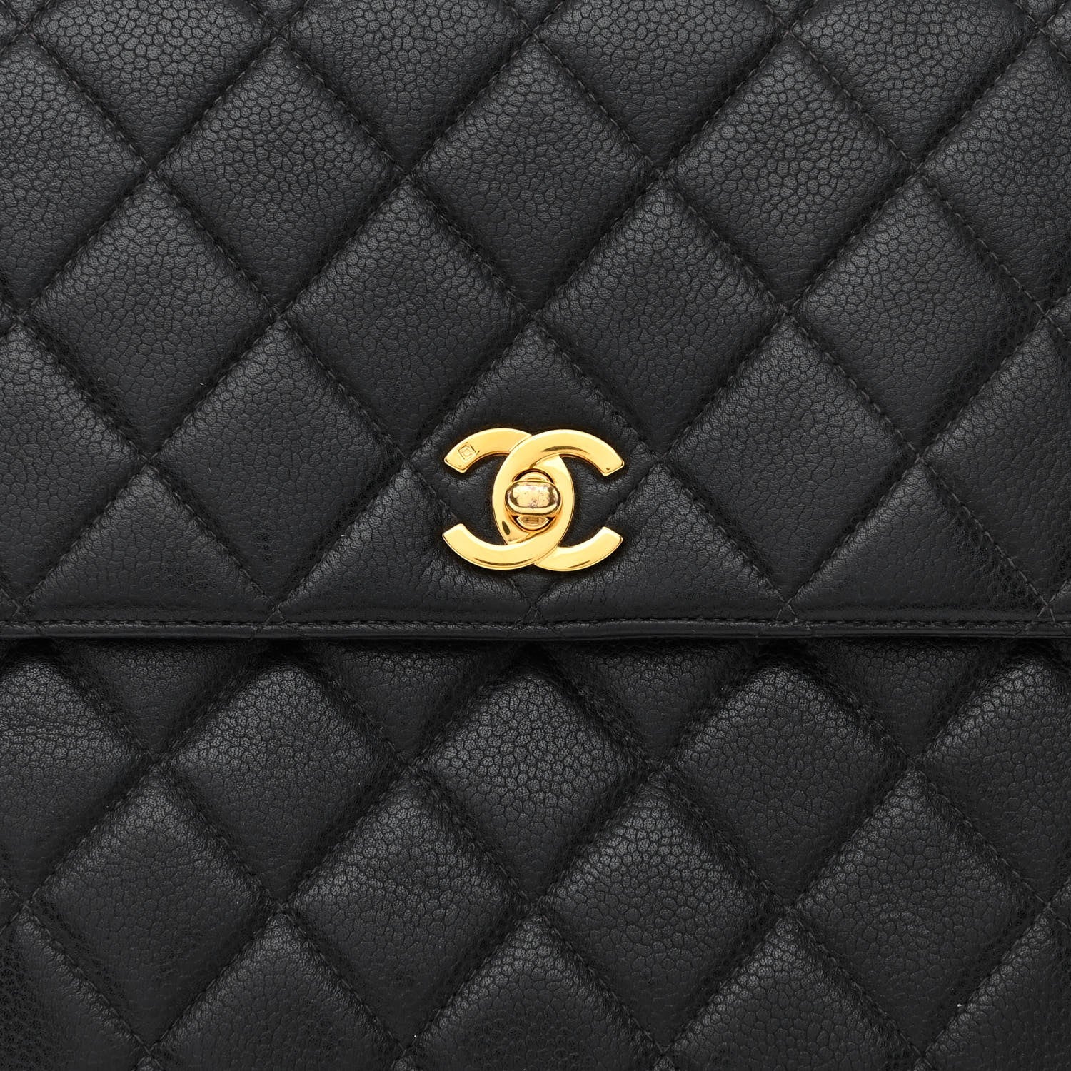 Chanel Caviar Quilted Jumbo Kelly Flap Black 9 of 11
