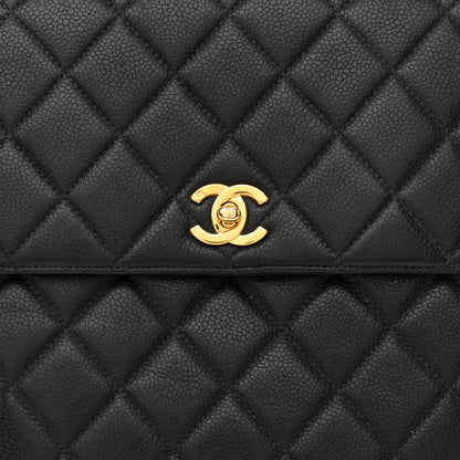 Chanel Caviar Quilted Jumbo Kelly Flap Black 9 of 11
