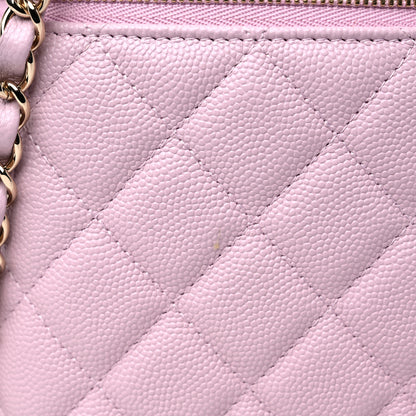 Chanel Caviar Quilted Small Top Handle Vanity Case With Chain Light Pink 11 of 11