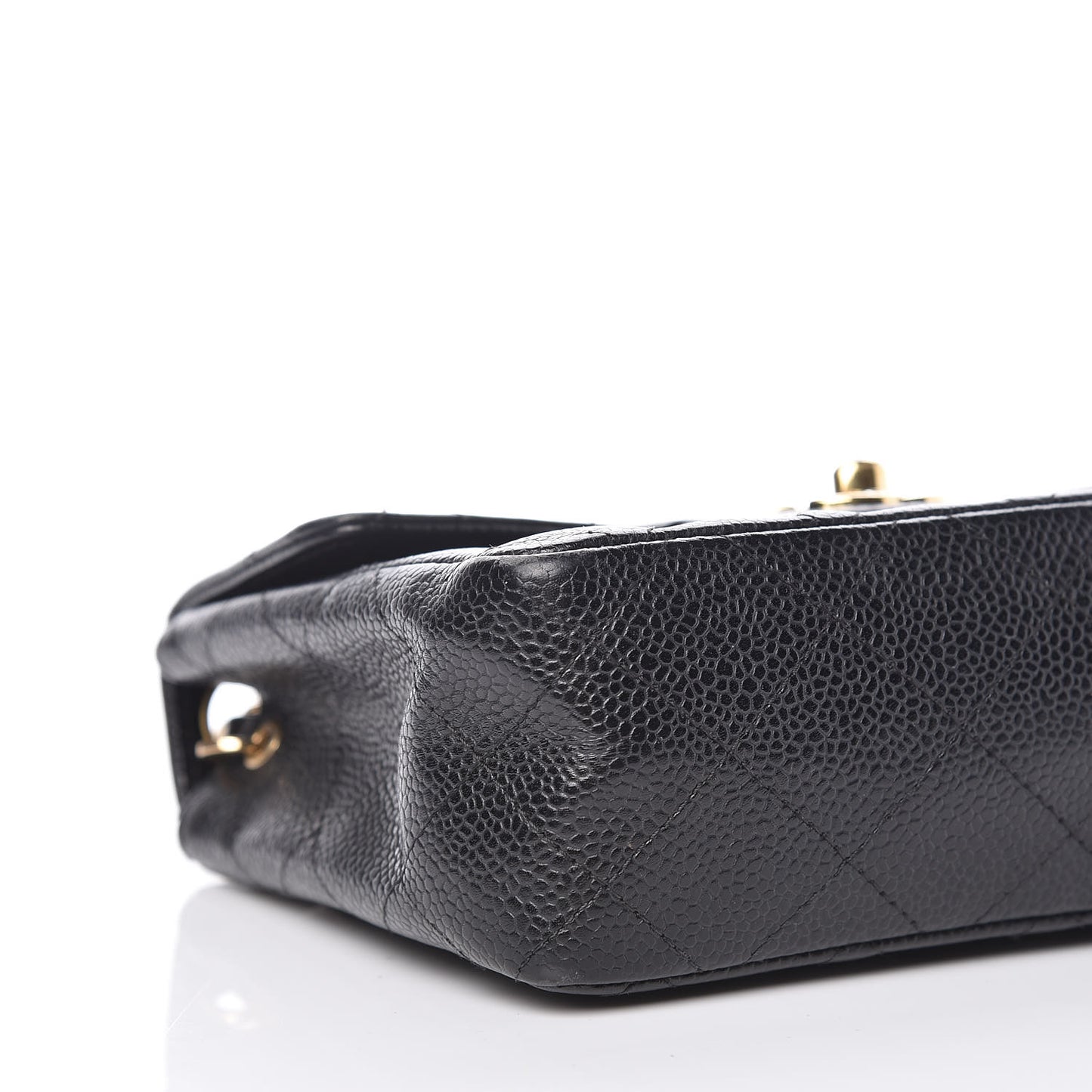 Caviar Quilted Mini Square Flap Black