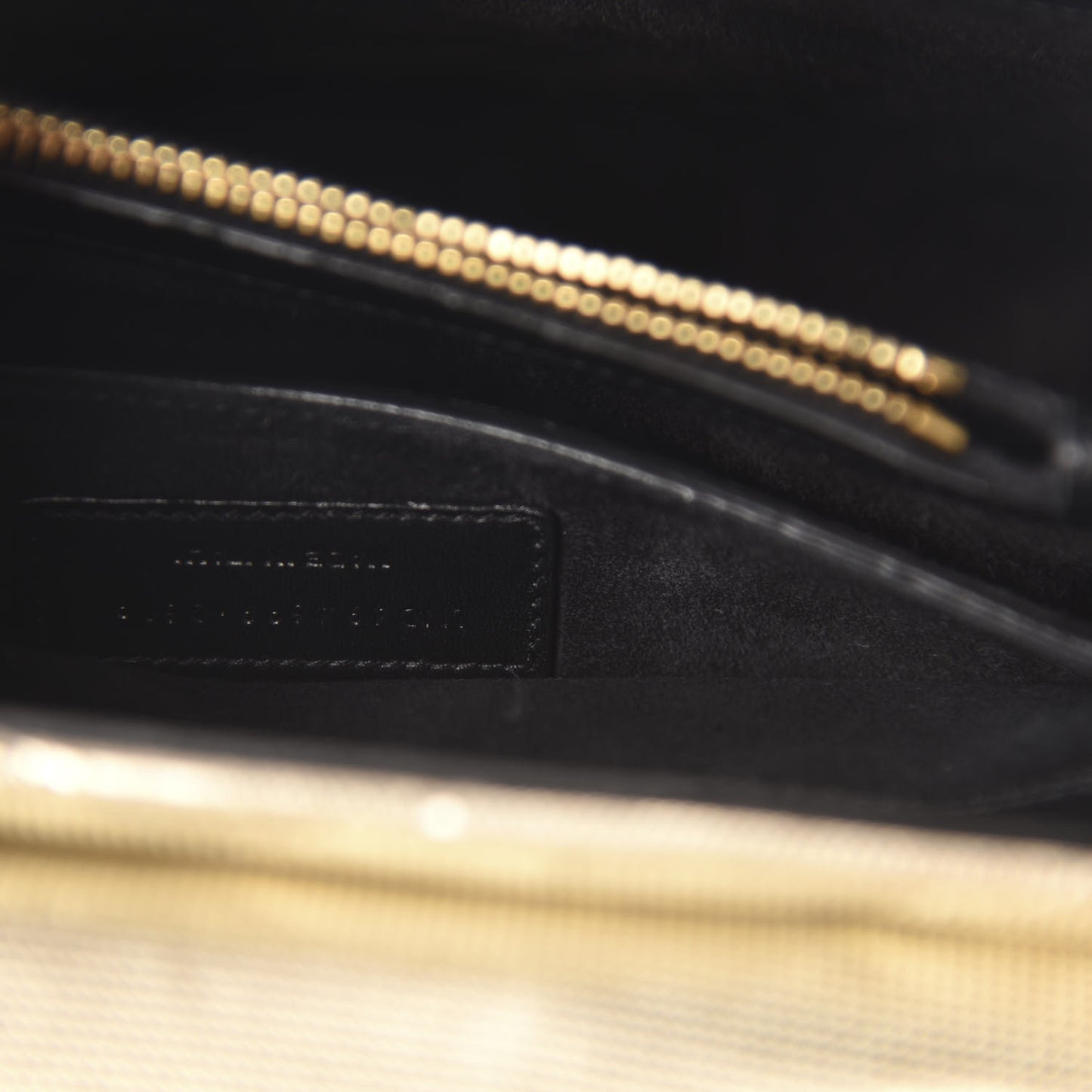 Metallic Calfskin Y Quilted Small Loulou Monogram Chain Satchel Platino