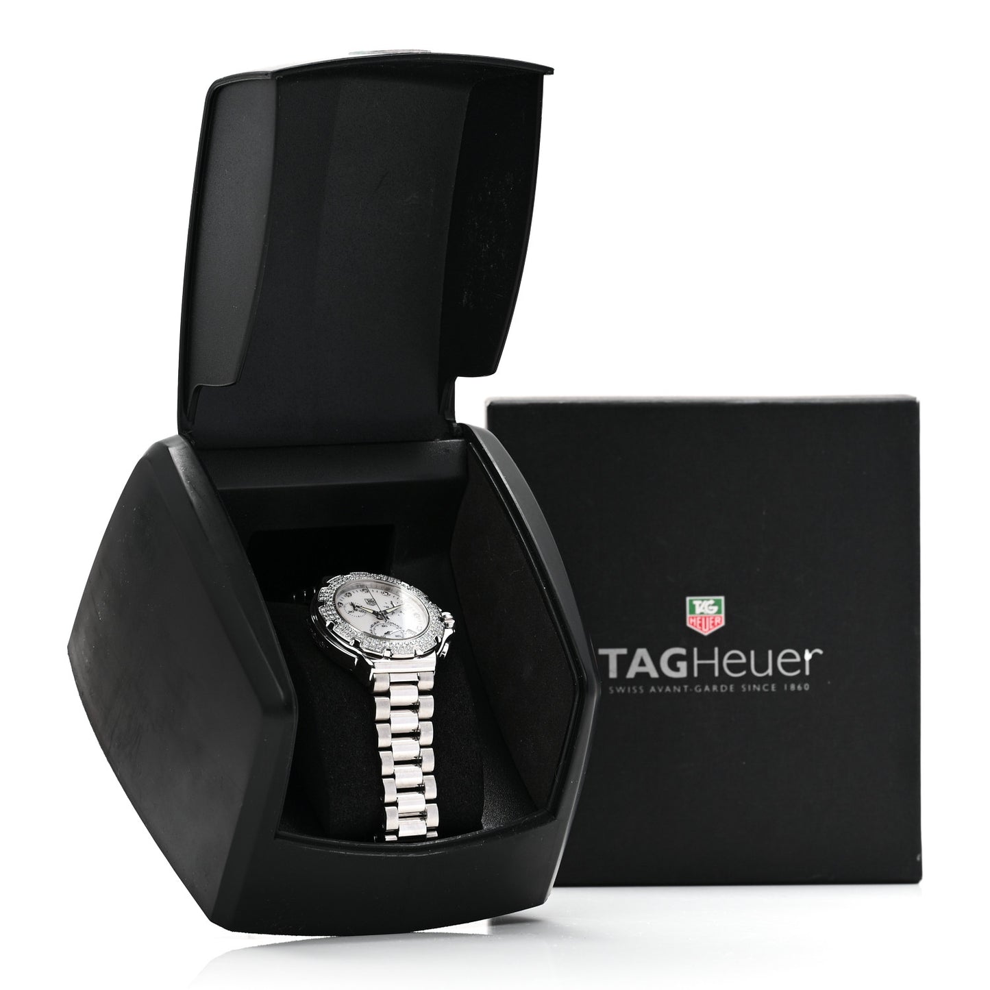 Stainless Steel Diamond Bezel Mother of Pearl 36mm Formula 1 Lady Quartz Watch CAC1310