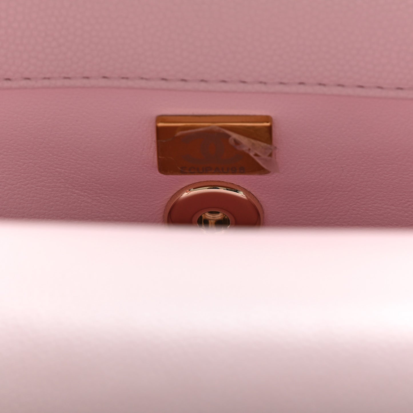 Caviar Quilted Mini Coco Handle Flap Light Pink