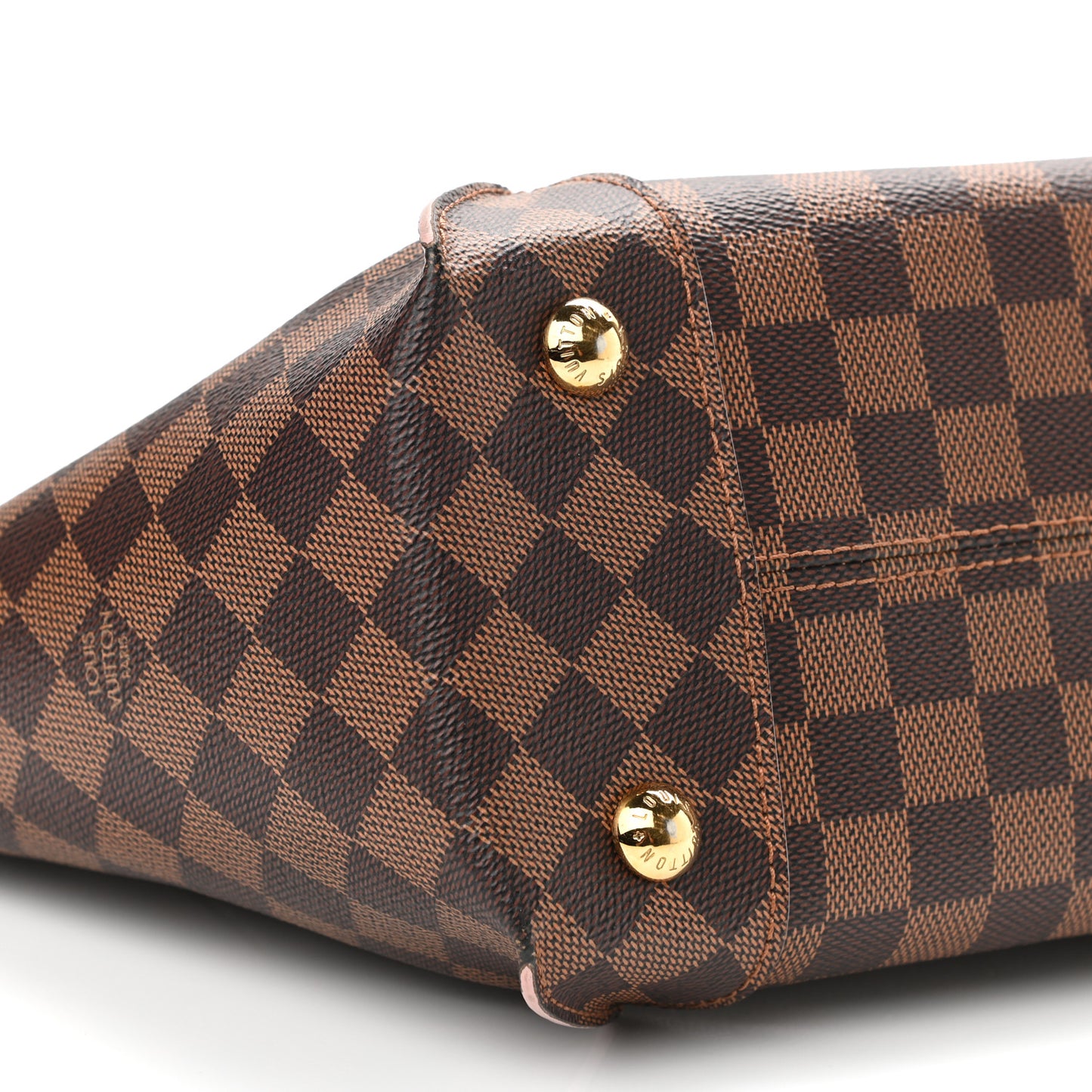 Damier Ebene Caissa Tote PM Rose Ballerine