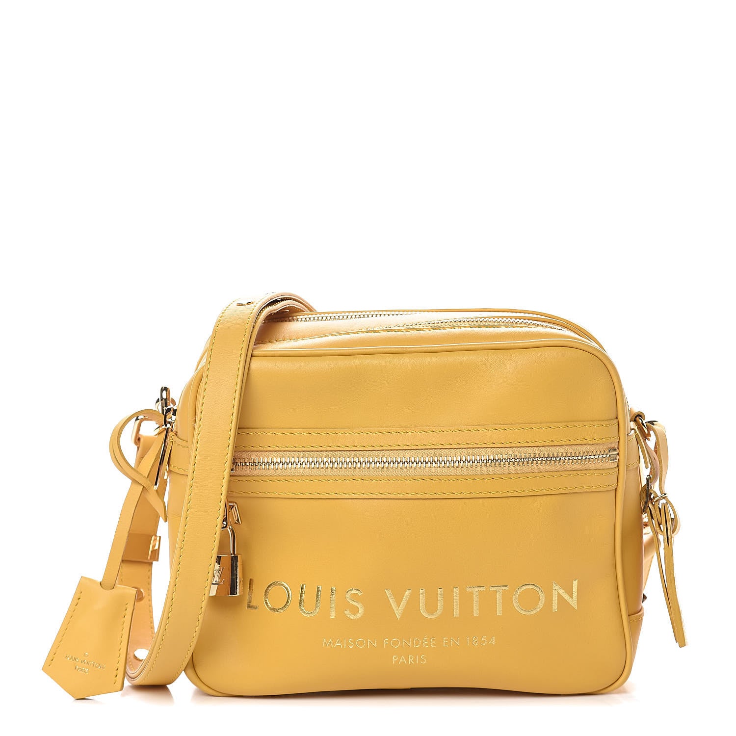 Louis Vuitton Supple Calfskin Paname Take Off Flight Bag Yellow 1 of 14
