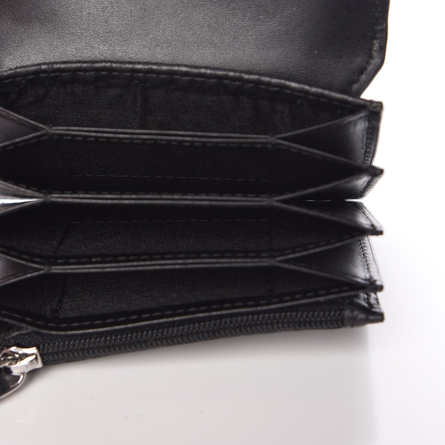 MCM Visetos Mini Accordion Card Wallet Black 5 of 7