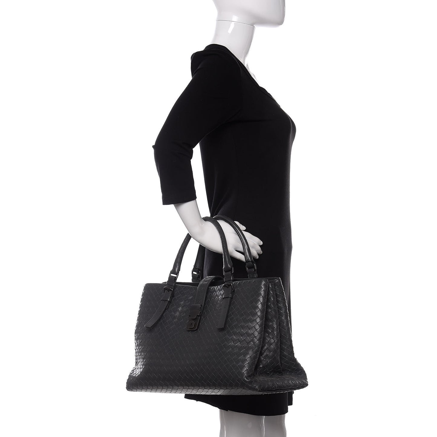 Nappa Intrecciato Medium Roma Tote Shadow