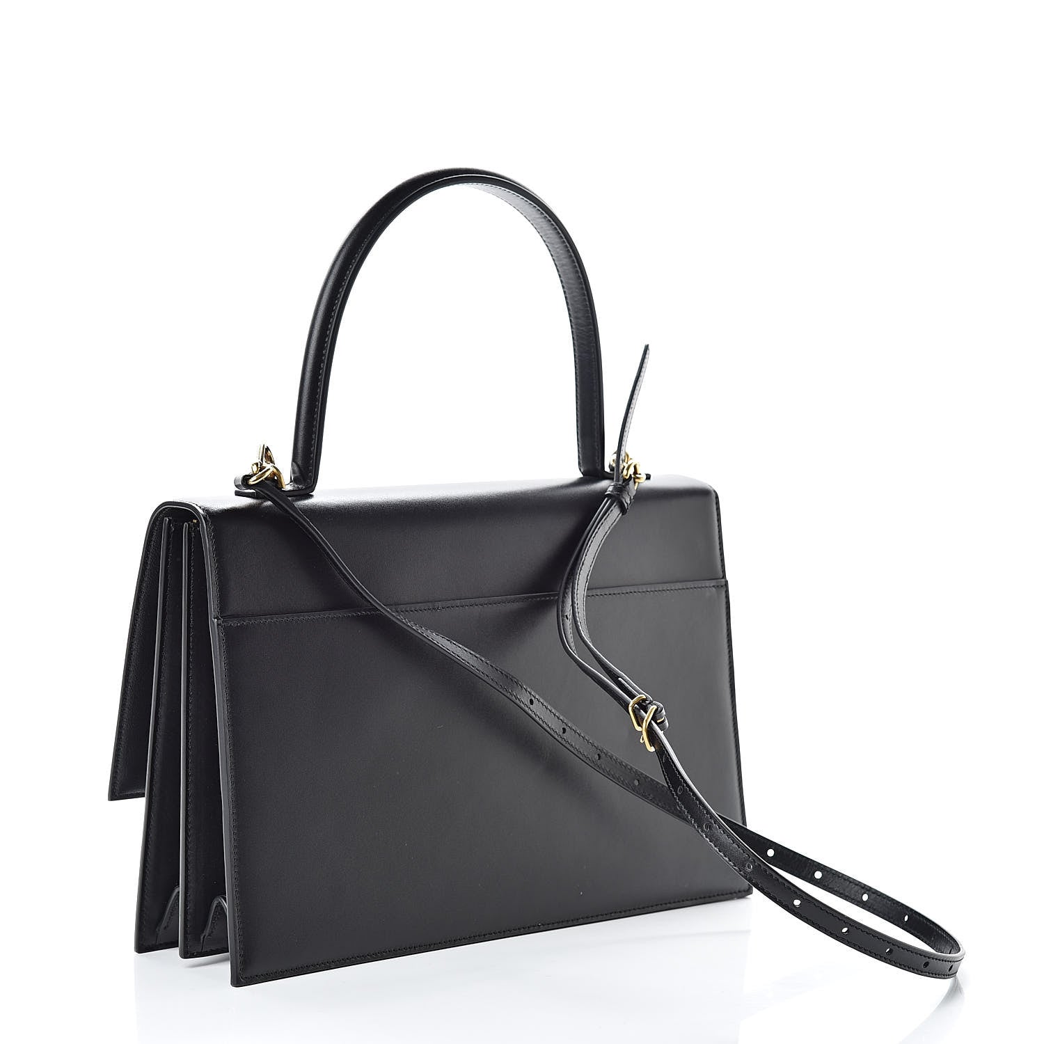 Balenciaga Box Calfskin Large Sharp Top Handle Bag Black 3 of 10