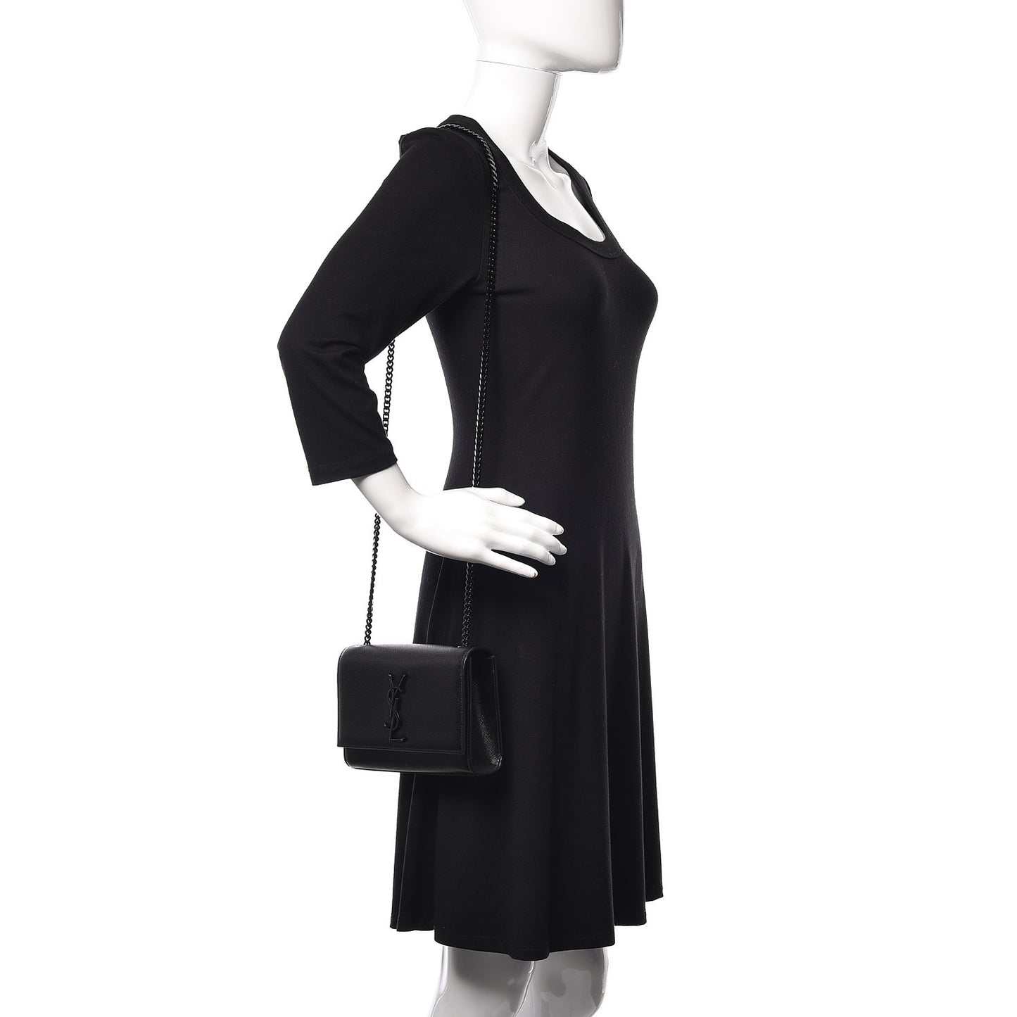 Grain De Poudre Small Monogram Kate Satchel Black
