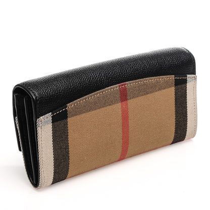 Burberry Grainy Calfskin House Check Henley Wallet On Chain Black 3 of 9