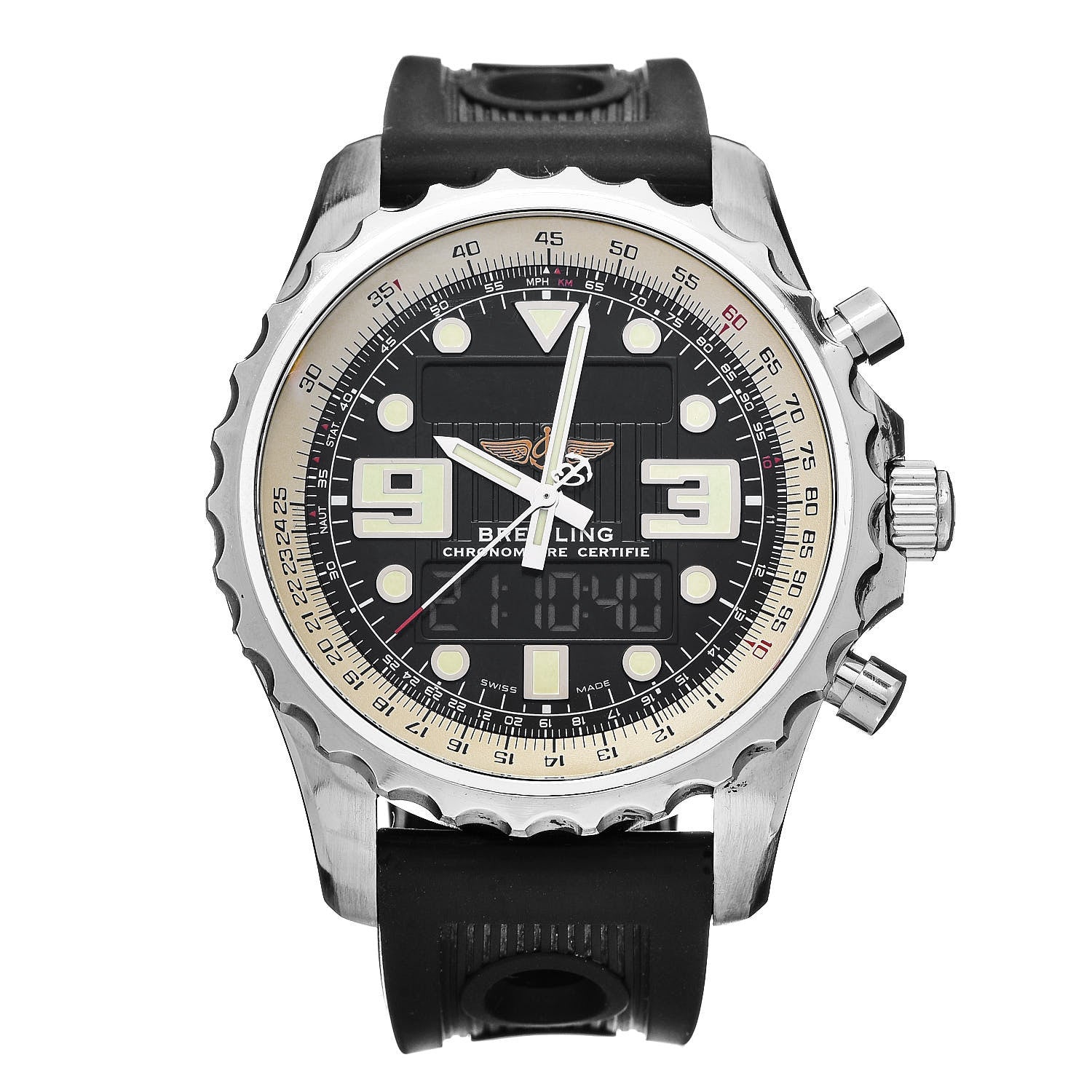 Breitling Stainless Steel 48mm Chronospace Chronograph Quartz Watch Black A78365 1 of 6