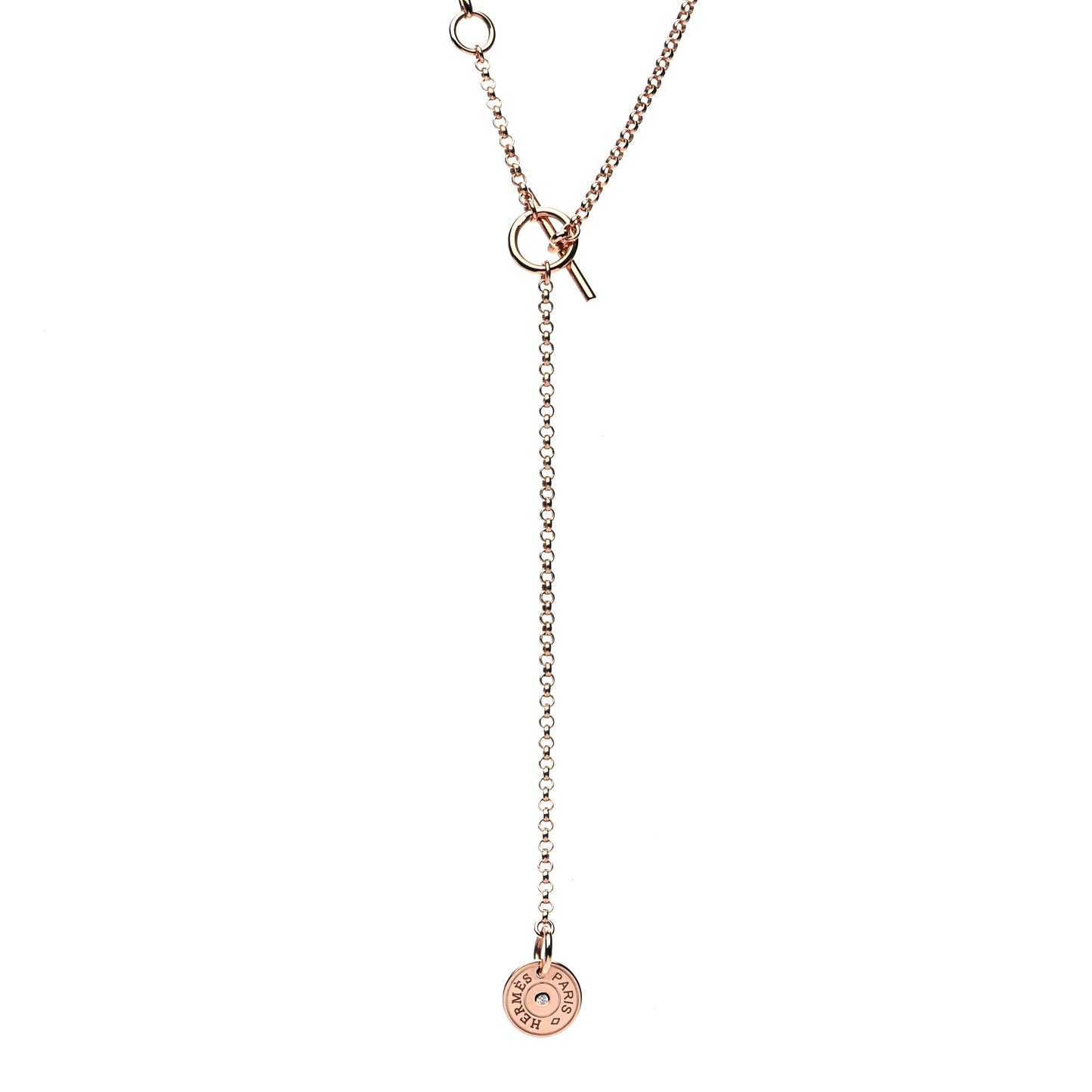 18K Rose Gold Diamond Gambade Necklace