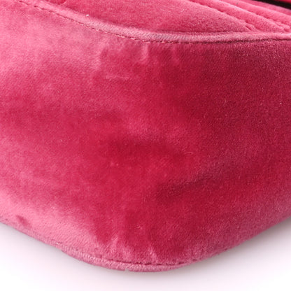Gucci Velvet Matelasse Small GG Marmont Shoulder Bag Light Raspberry Rose 10 of 10