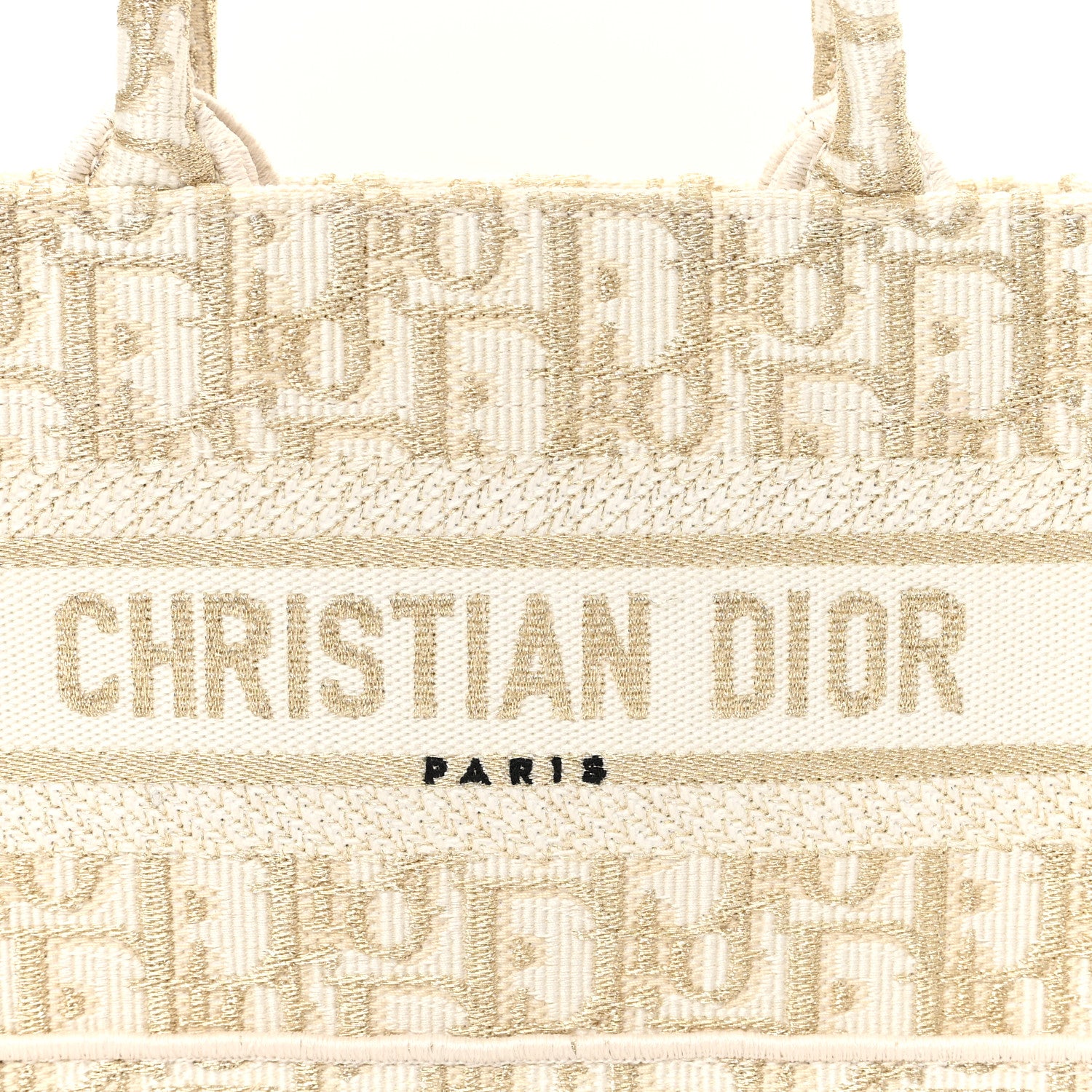 Christian Dior Oblique Mini Book Tote With Strap Gold Multicolor 8 of 10