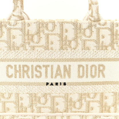 Christian Dior Oblique Mini Book Tote With Strap Gold Multicolor 8 of 10