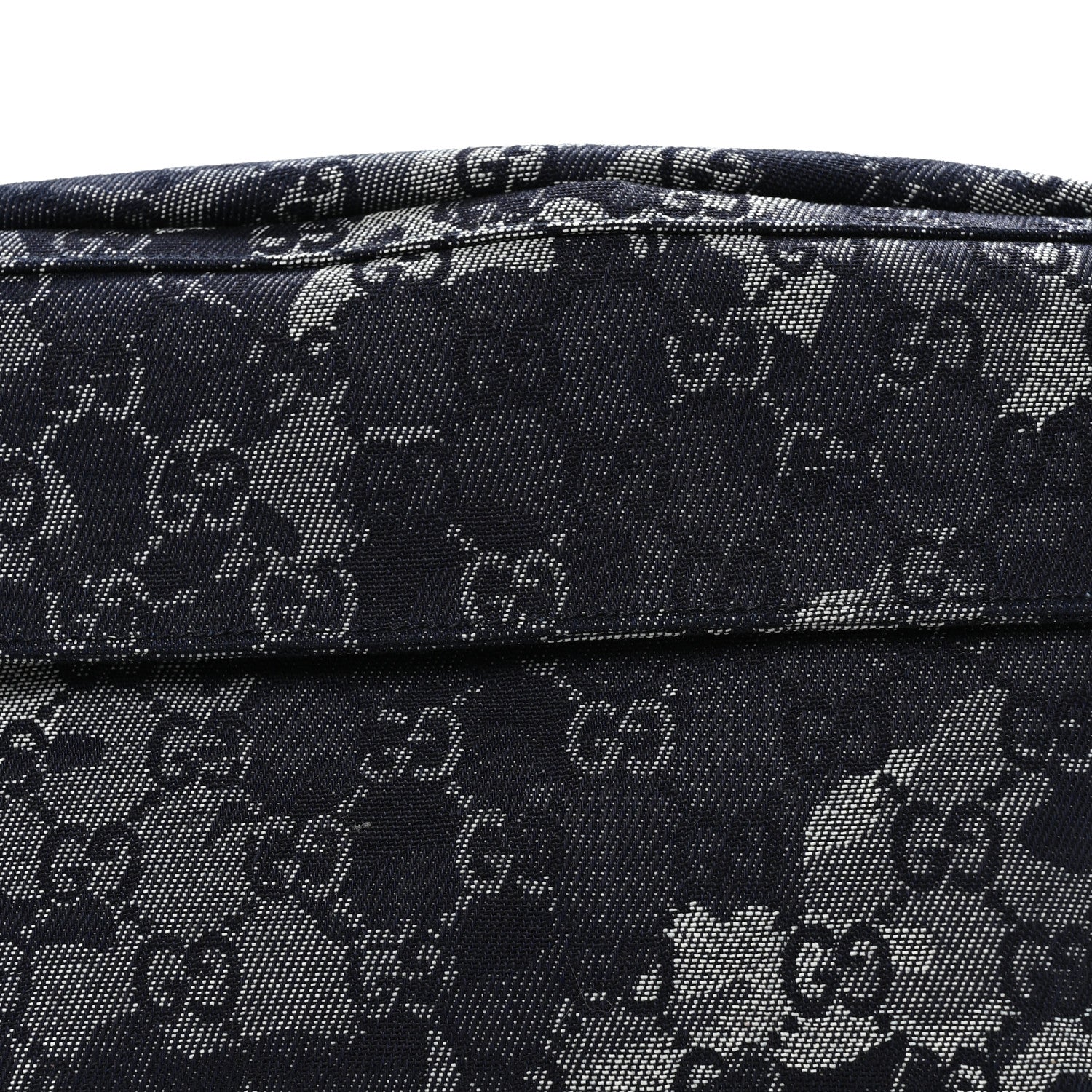 Gucci Denim GG Monogram Camouflage Belt Bag Blue 7 of 9