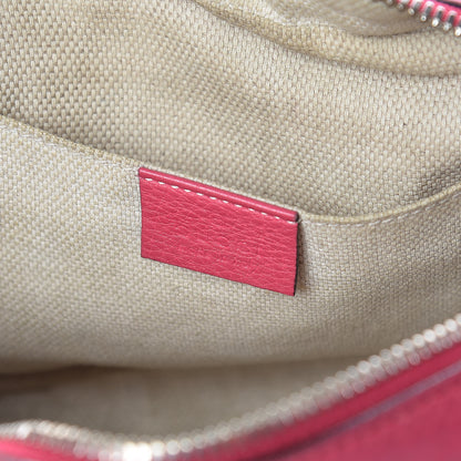 Gucci Pebbled Calfskin Small Soho Disco Bag Bright Bougainvillea 8 of 17