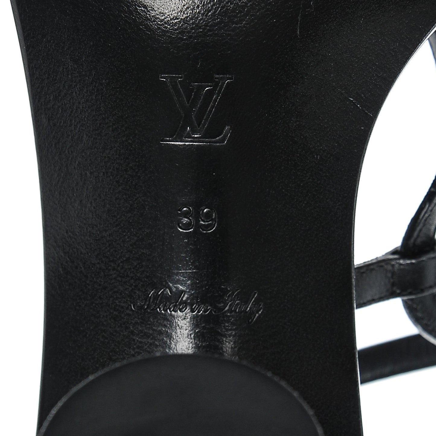 Calfskin South Beach Sandal Heels 39 Black White