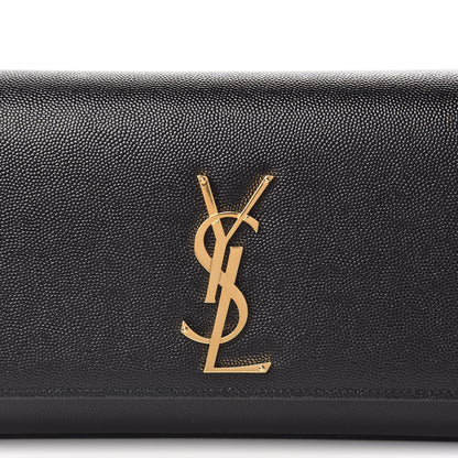 Saint Laurent Grain De Poudre Monogram Cassandre Clutch Black 8 of 8