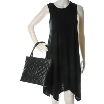 Chanel Caviar Quilted Medallion Tote Black 2 of 7