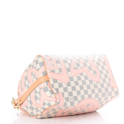 Louis Vuitton Damier Azur Tahitienne Speedy Bandouliere 30 Rose Ballerine 4 of 8