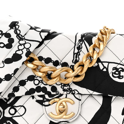 Chanel Canvas Printed Deer Coco Mini Single Flap Gray Black 9 of 12