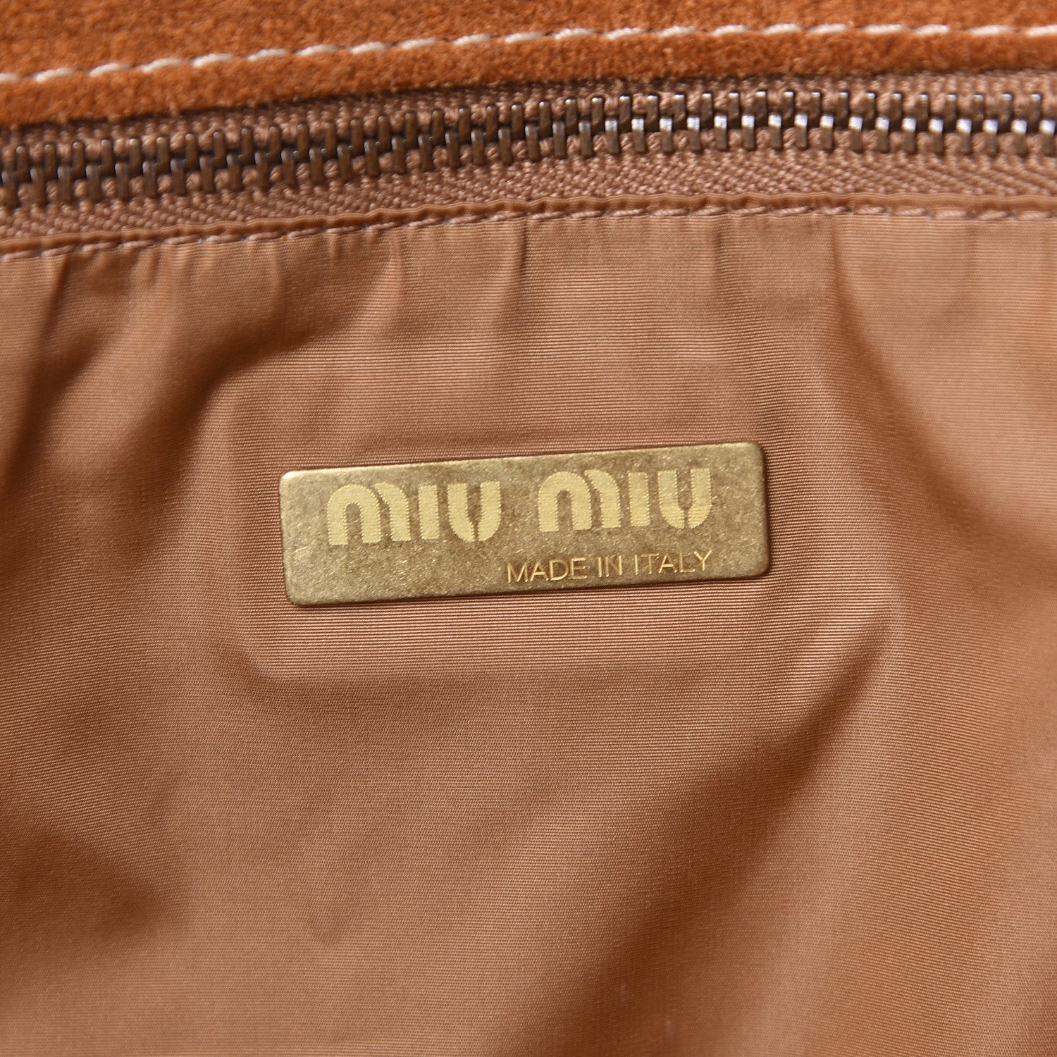 Miu Miu Suede Fringe Flap Crossbody Bag Brown 6 of 10