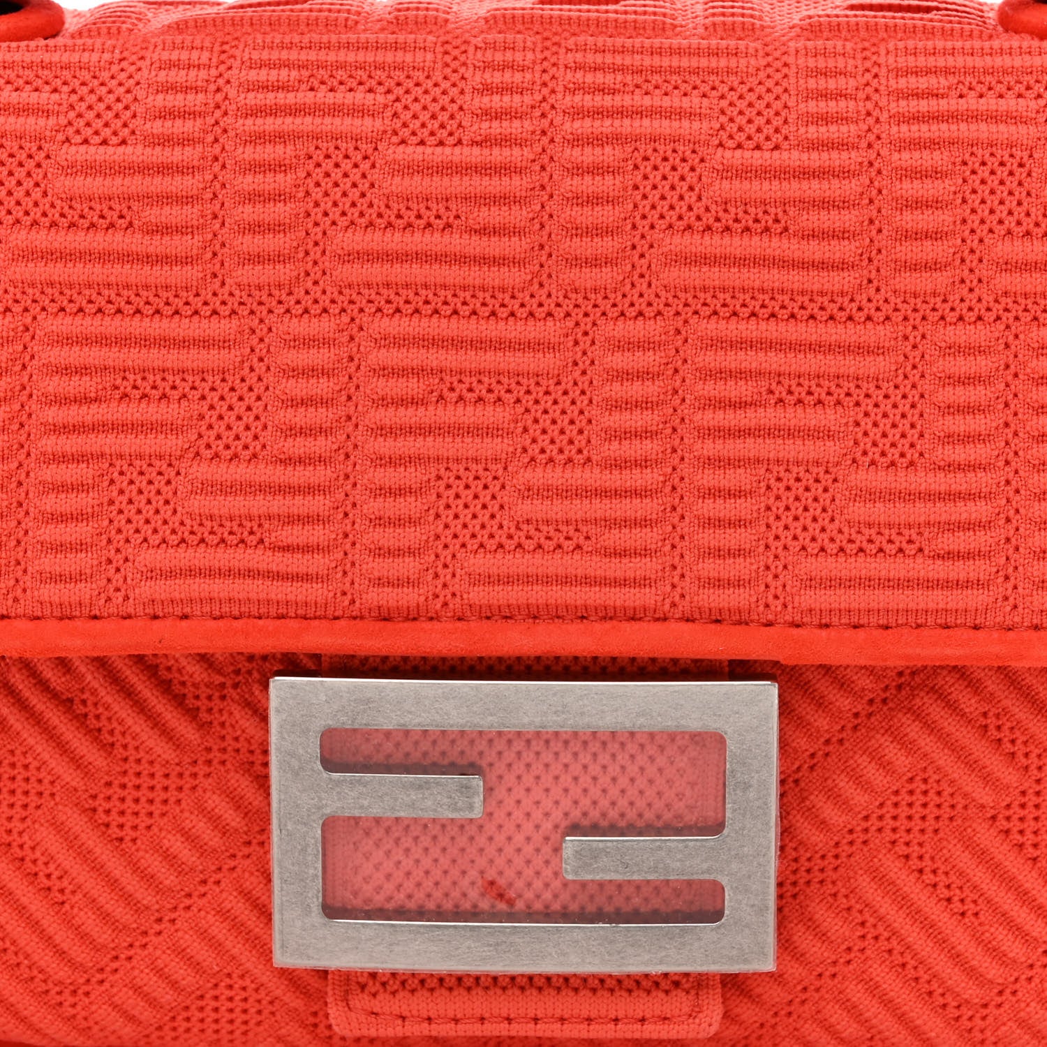 Fendi Technical Fabric FF Midi Chain Baguette Tulipano 9 of 12