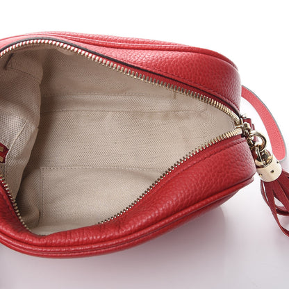 Gucci Pebbled Calfskin Small Soho Disco Bag Tabasco Red 5 of 8