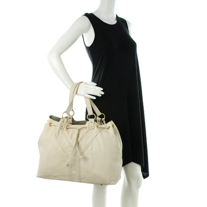 Saint Laurent Calfskin Reversible Double Sac Y Tote Ivory 2 of 8