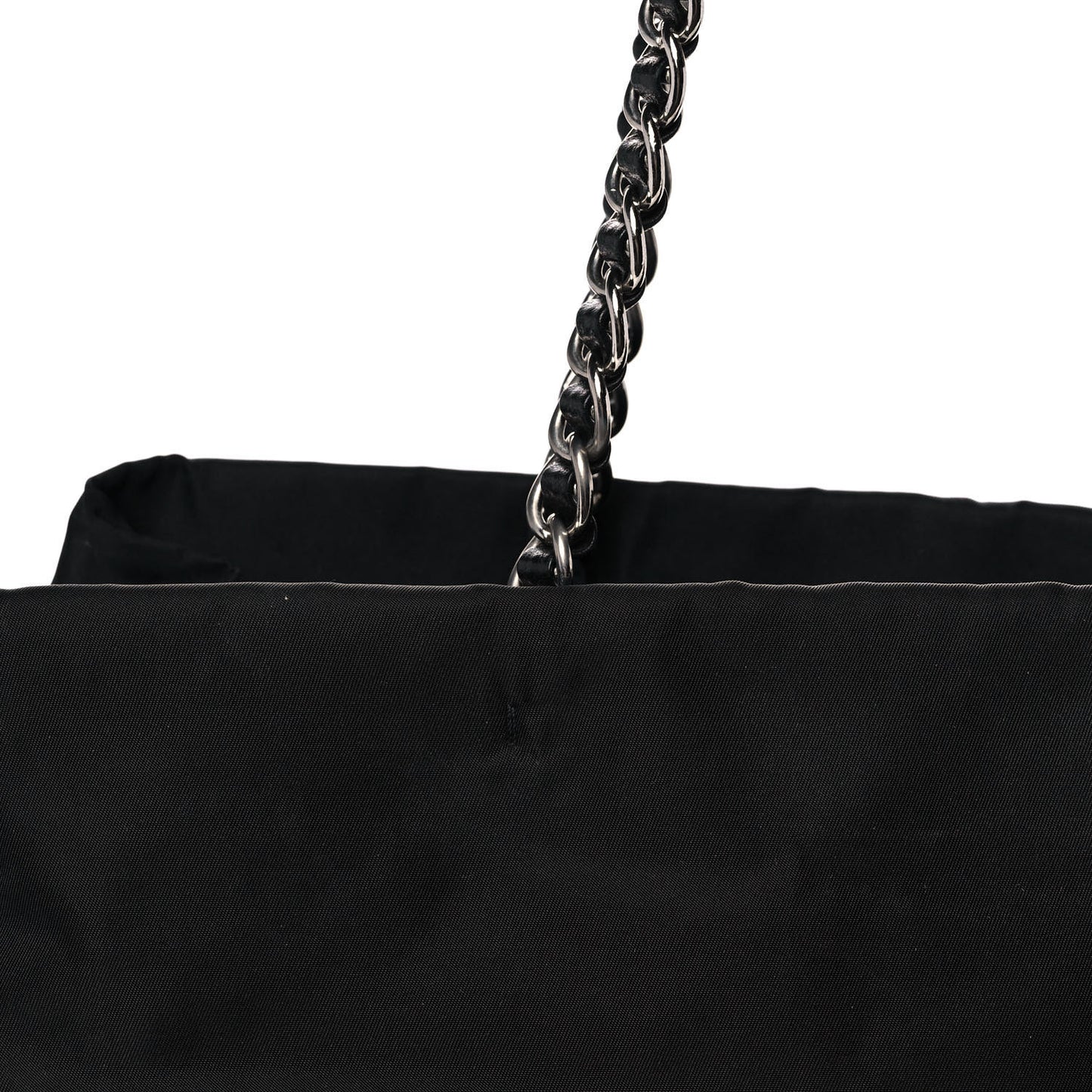 Tessuto Nylon Chain Tote Black