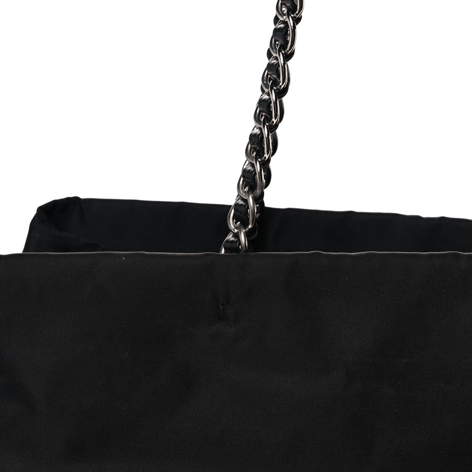 Prada Tessuto Nylon Chain Tote Black 8 of 11