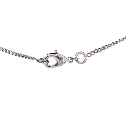 Chanel Crystal Timeless CC Necklace Silver 5 of 6