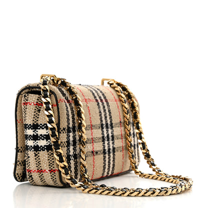 Burberry Calfskin Boucle Check Small Lola Chain Bag Archive Beige 2 of 10