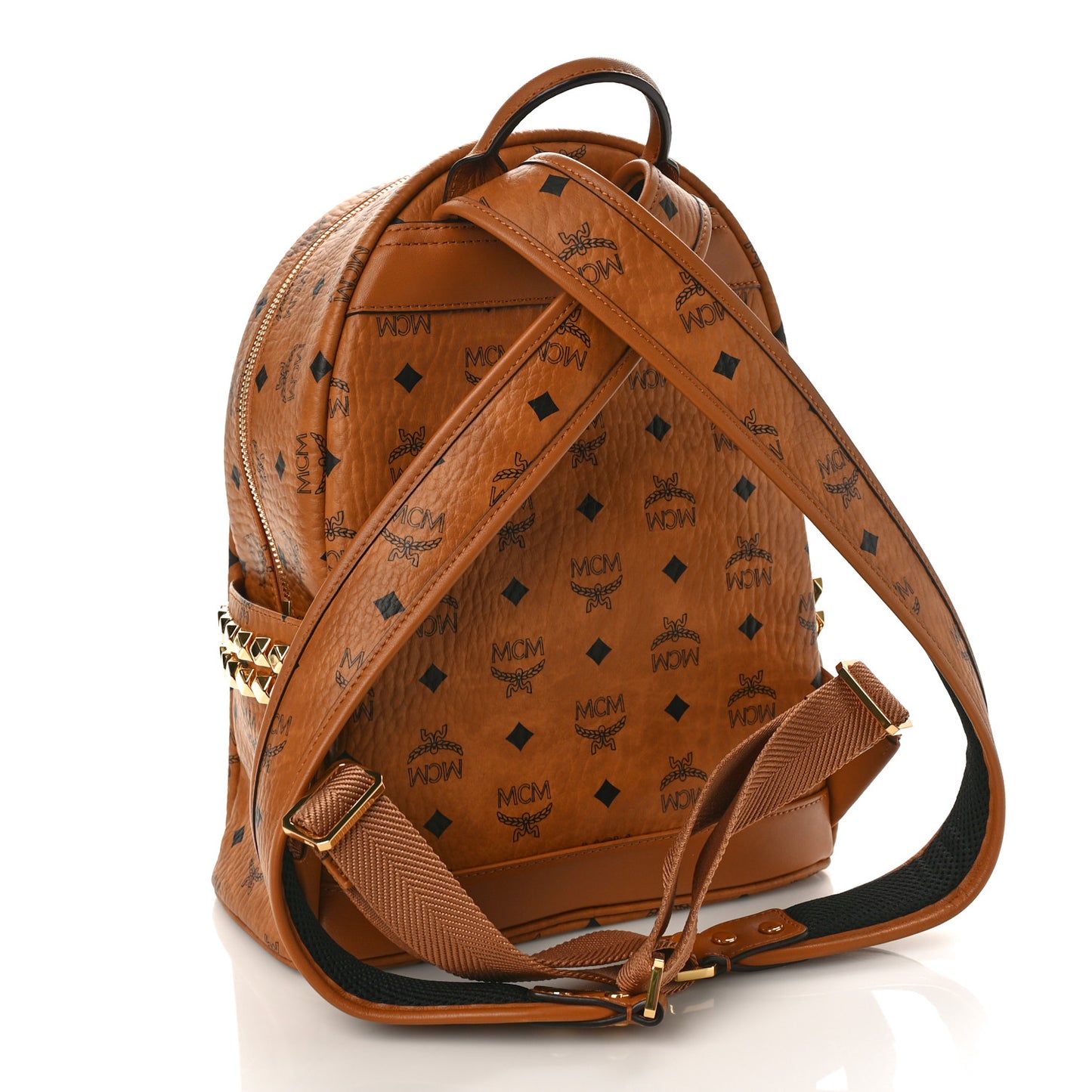 Visetos Small Side Stud Stark Backpack Cognac