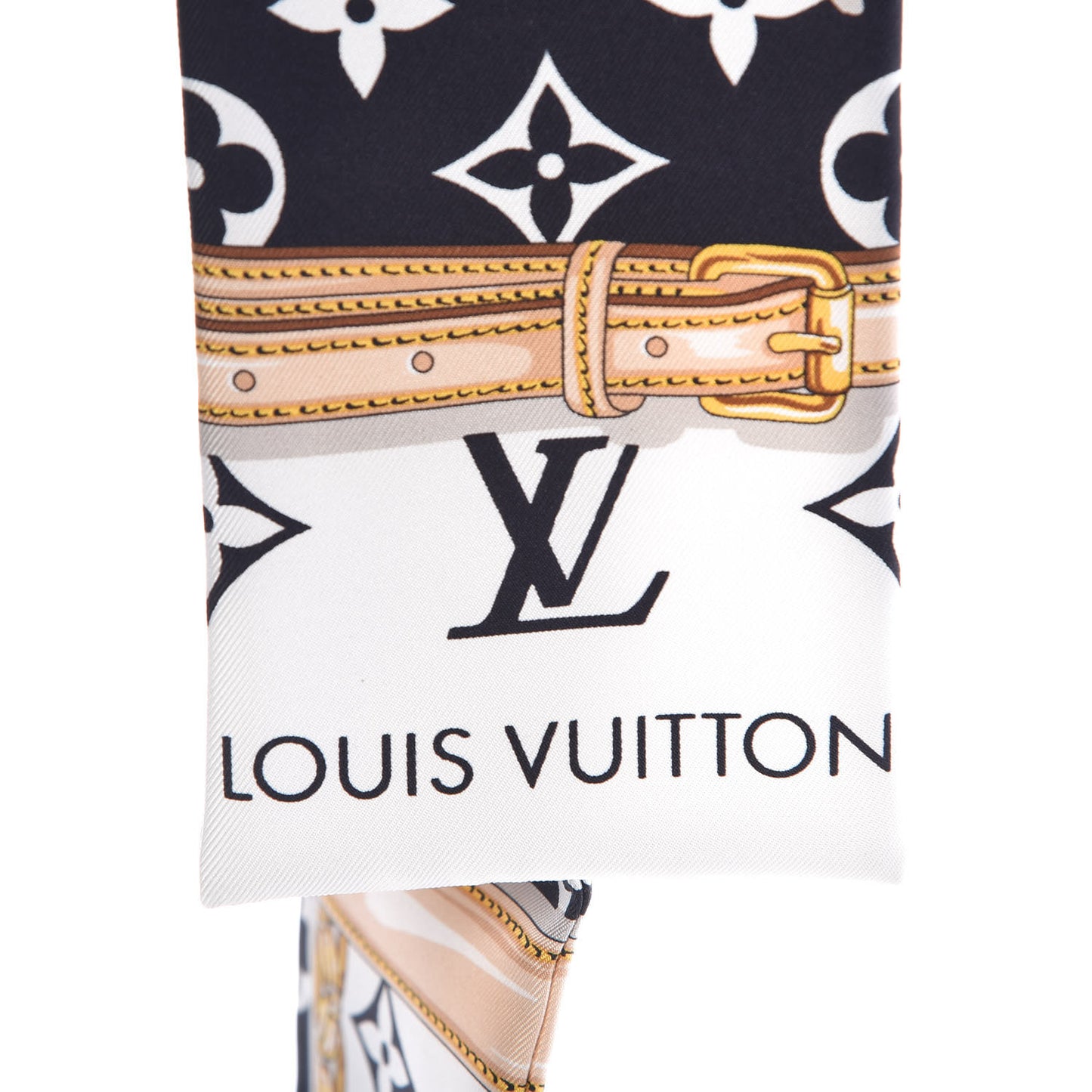 Silk Monogram Confidential Bandeau Black