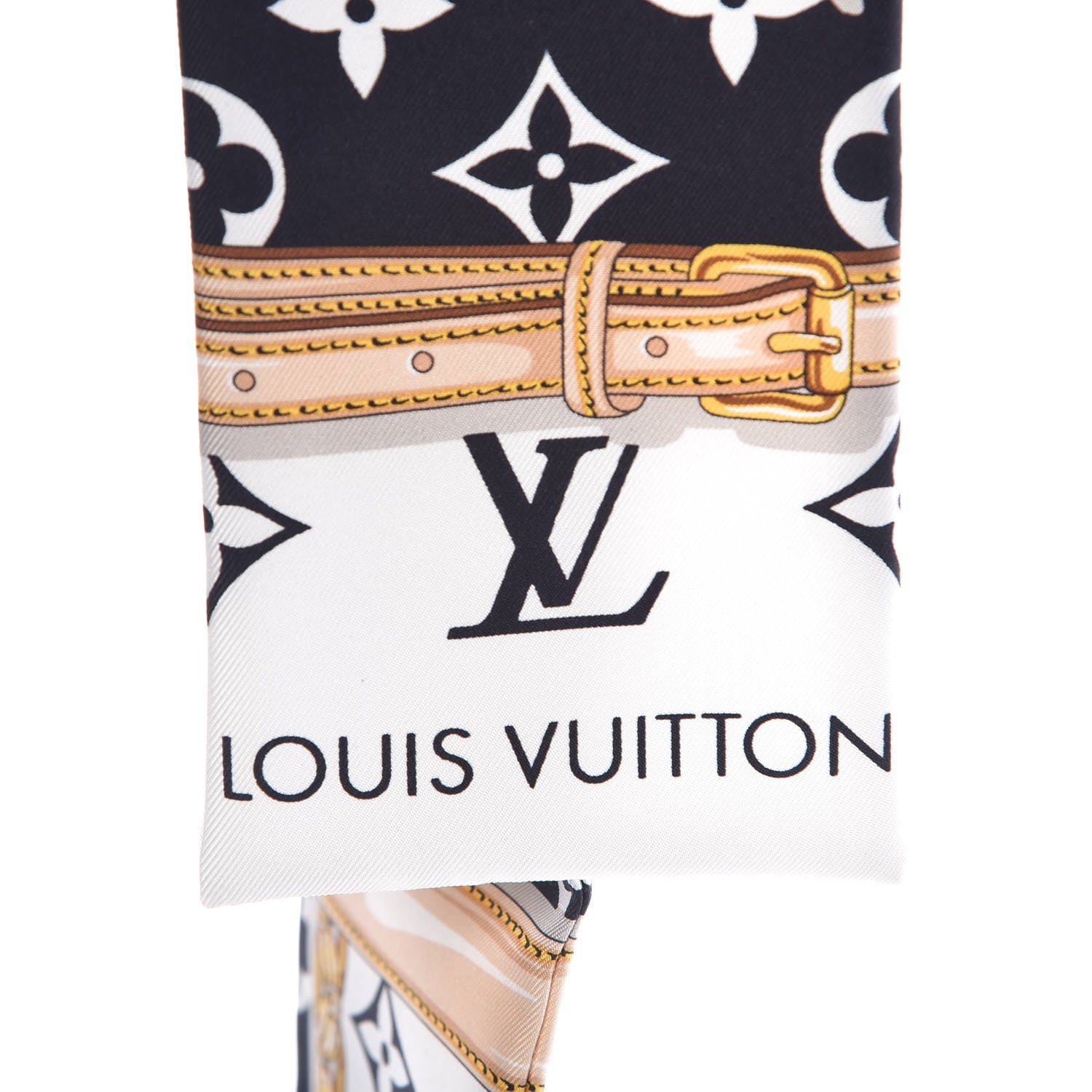 Louis Vuitton Silk Monogram Confidential Bandeau Black 3 of 4