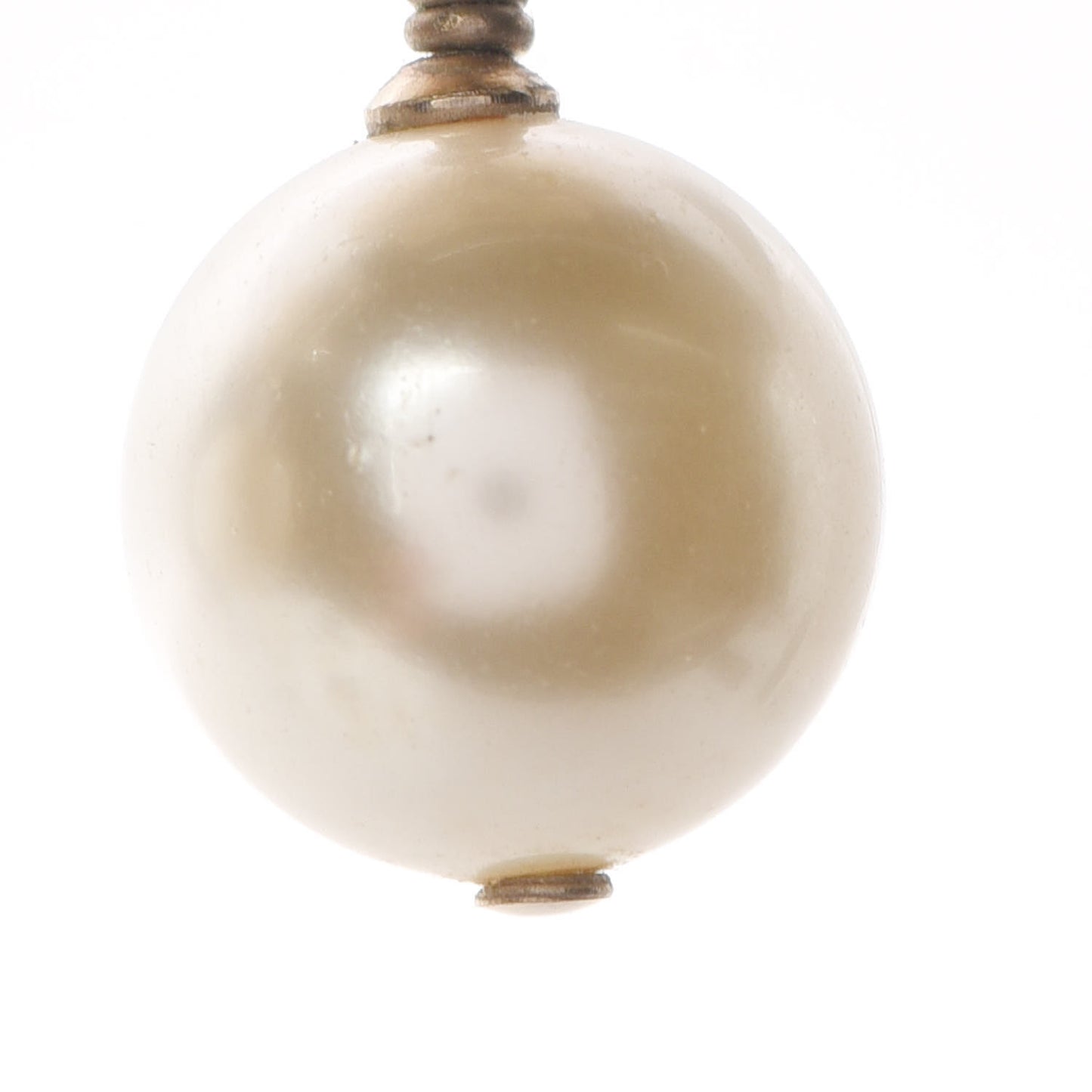 Pearl CC Drop Earrings Gold