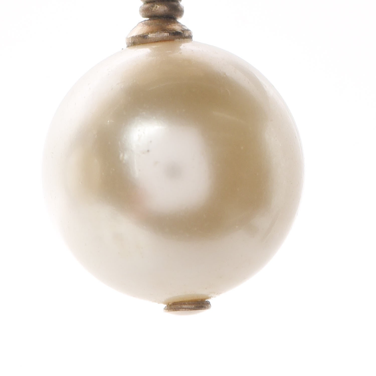 Chanel Pearl CC Drop Earrings Gold 7 of 8