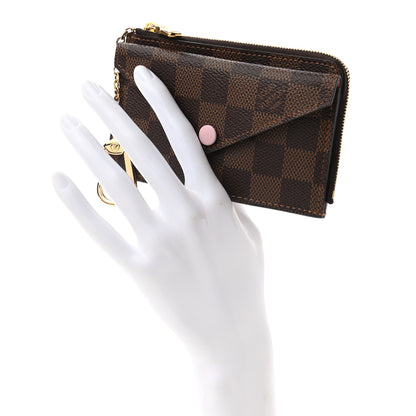 Louis Vuitton Damier Ebene Recto Verso Card Holder Rose Ballerine 2 of 6